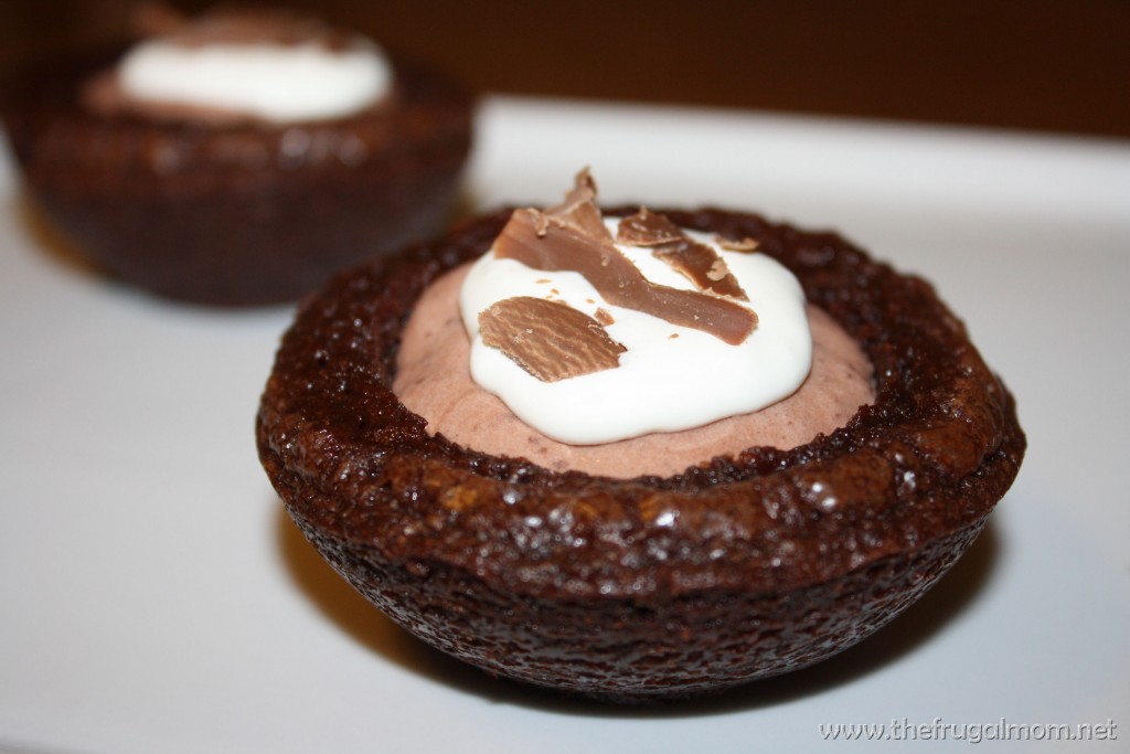 brownie bowl chocolate dessert