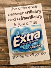Easy FREE Teacher Appreciation Printable For Gum | Hustle Mom Repeat