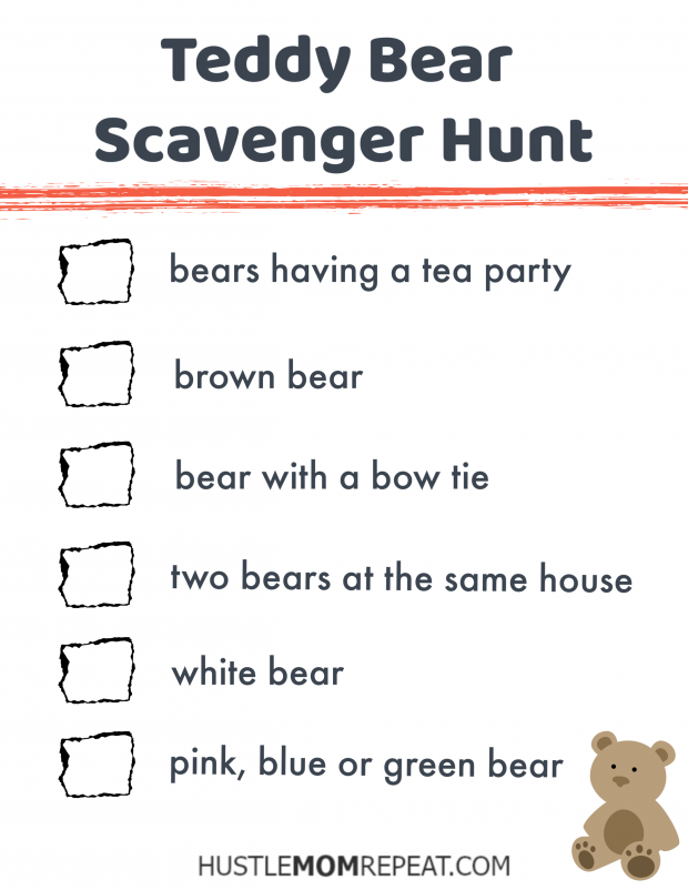 scavenger hunt printable
